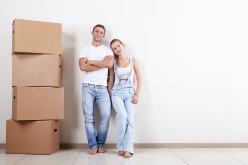 Professional movers assisting with house removal in Brompton storage