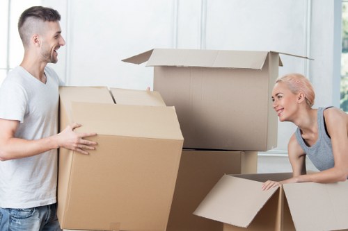Efficient house removalists packing belongings in Brompton storage